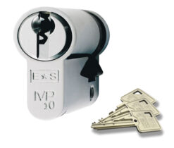 Eurospec MP10 Euro Profile British Standard 10 Pin Single Cylinders, (Various Sizes) Polished Chrome