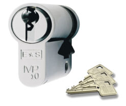 Eurospec MP10 Euro Profile British Standard 10 Pin Single Cylinders, (Various Sizes) Satin Chrome