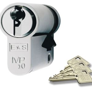 Eurospec MP10 Euro Profile British Standard 10 Pin Single Cylinders, (Various Sizes) Satin Chrome
