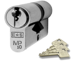Eurospec MP10 Euro Profile British Standard 10 Pin Double Cylinders, (Various Sizes) Polished Chrome