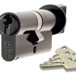 Eurospec MP10 Euro Profile British Standard 10 Pin Cylinders And Turn, (Various Sizes) Black
