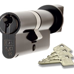 Eurospec MP10 Euro Profile British Standard 10 Pin ‘Offset’ Cylinders And Turn, (Various Sizes) Black