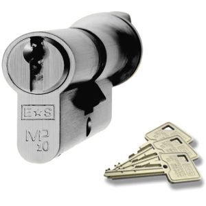 Eurospec MP10 Euro Profile British Standard 10 Pin Cylinders And Turn, (Various Sizes) Polished Chrome