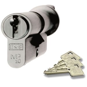 Eurospec MP10 Euro Profile British Standard 10 Pin Cylinders And Turn – Satin Chrome