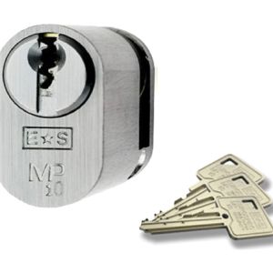 Eurospec MP10 Oval Profile British Standard 10 Pin Single Cylinders, (Various Sizes) Polished Chrome