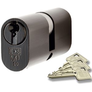 Eurospec MP10 Oval Profile British Standard 10 Pin Double Cylinders, (Various Sizes) Black