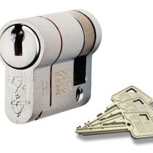 Eurospec MPx6 Euro Profile British Standard 6 Pin Single Cylinders (Various Sizes), Satin Chrome