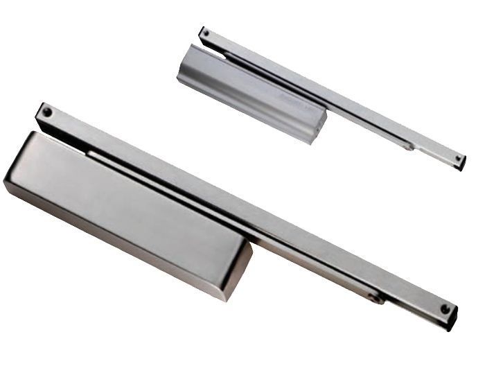 Eurospec Enduromax DDA Compliant Surface Mounted Slim H.E Door Closer, Spring Variable Power Size 2-4, Various Finishes