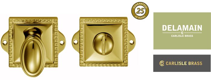 Greek Key Turn & Release, Stainless Brass