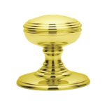 Delamain Plain Concealed Fix Mortice Door Knob, Polished Brass (sold in pairs)