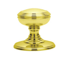 Delamain Plain Concealed Fix Mortice Door Knob, Polished Brass (sold in pairs)