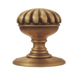 Delamain Flower Concealed Fix Mortice Door Knob, Florentine Bronze (sold in pairs)
