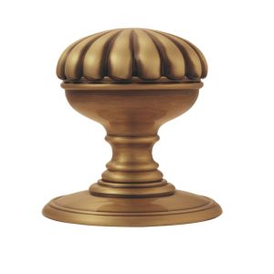 Delamain Flower Concealed Fix Mortice Door Knob, Florentine Bronze (sold in pairs)