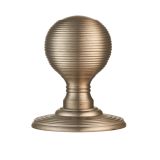 Delamain Reeded Concealed Fix Mortice Door Knob, Satin Nickel (sold in pairs)