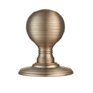 Delamain Reeded Concealed Fix Mortice Door Knob, Satin Nickel (sold in pairs)