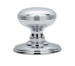 Delamain Ringed Concealed Fix Mortice Door Knob, Polished Chrome (sold in pairs)