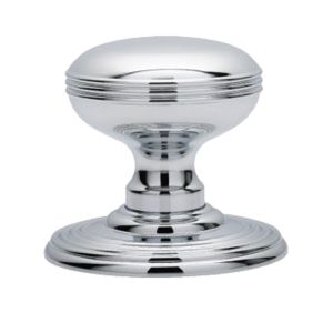 Delamain Ringed Concealed Fix Mortice Door Knob, Polished Chrome (sold in pairs)