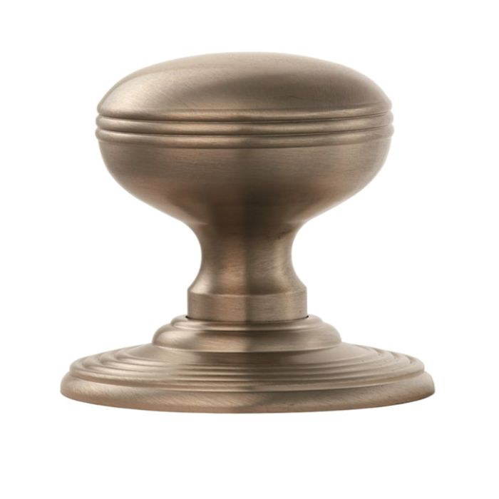 Delamain Ringed Concealed Fix Mortice Door Knob, Satin Nickel (sold in pairs)