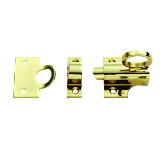 Fan light Window Catches, Polished Brass