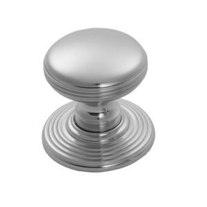 Fingertip Delamain Ringed Cupboard Knob (28mm OR 35mm), Polished Chrome