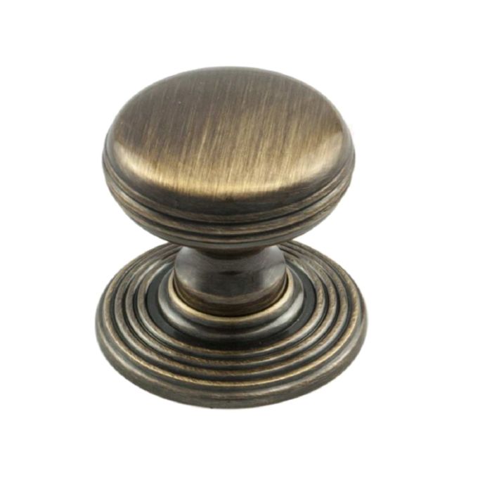 Fingertip Delamain Ringed Cupboard Knob (28mm OR 35mm), Florentine Bronze
