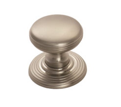 Fingertip Delamain Ringed Cupboard Knob (28mm OR 35mm), Satin Nickel