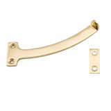 Quadrant Arm Window Stays (150mm), Polished Brass  (sold in pairs)