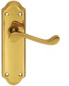 Ashtead Door Handles On Backplate, Polished Brass (sold in pairs)