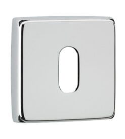 DND Square Standard Profile Escutcheon, Polished Chrome