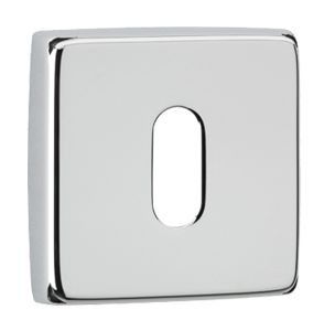 DND Square Standard Profile Escutcheon, Polished Chrome