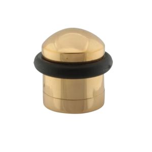 Floor Mounted Door Stop (35mm Height), Polished Brass