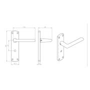 Serozzetta Uno Door Handles On Backplate – Satin Chrome (sold in pairs)
