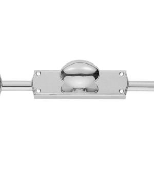 Espagnolette Bolt Oval Knob Set, Polished Chrome