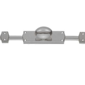 Espagnolette Bolt Oval Knob Set, Satin Chrome