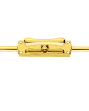 Espagnolette Bolt Tee Knob Set, Polished Brass