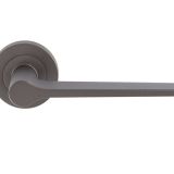 Velino Lever Handle On Round Rose - Matt Bronze (sold in pairs)