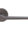 Velino Lever Handle On Round Rose – Matt Bronze (sold in pairs)