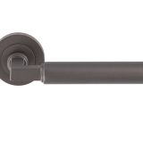Amiata Door Handles On Round Rose, Matt Bronze (sold in pairs)