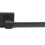 Manital Flash Door Handles On Square Rose, Black (sold in pairs)