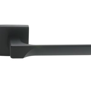 Manital Flash Door Handles On Square Rose, Black (sold in pairs)