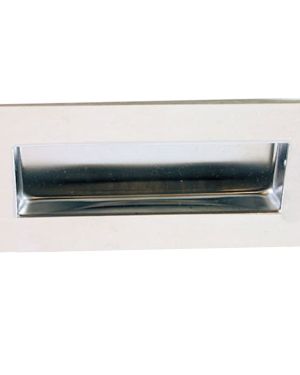 Eurospec Steelworx Retangular Flush Pull (102mm x 51mm), Polished Stainless Steel