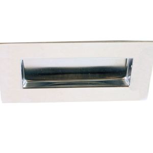 Eurospec Steelworx Retangular Flush Pull (102mm x 51mm), Polished Stainless Steel