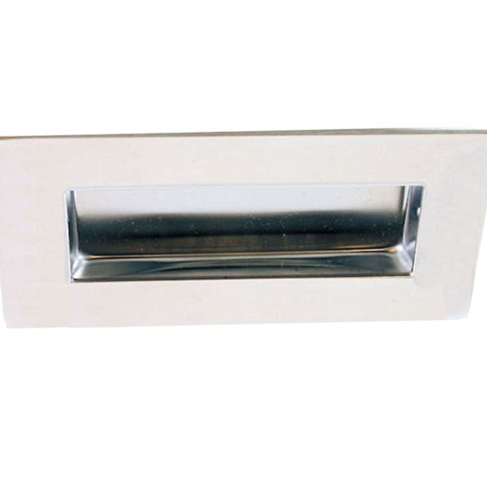 Eurospec Steelworx Retangular Flush Pull (102mm x 51mm), Polished Stainless Steel