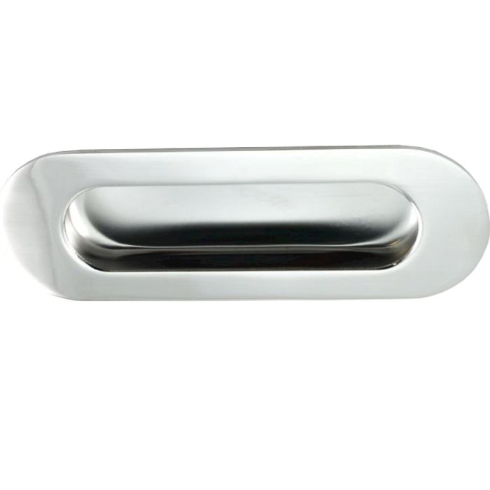 Eurospec Steelworx Radius Flush Pull (120mm x 41mm), Polished Stainless Steel