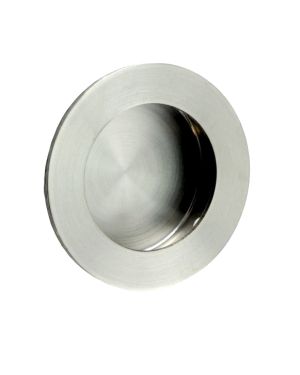 Eurospec Steelworx Circular Flush Pull (50mm OR 80mm Diameter), Satin Stainless Steel