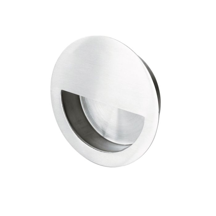 Eurospec Steelworx Circular Flush Pull (90mm Diameter), Polished Stainless Steel
