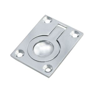Flush Ring Pull (38mm x 50mm OR 49mm x 63mm), Polished Chrome