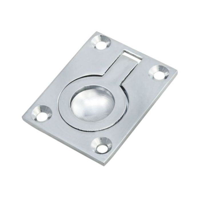 Flush Ring Pull (38mm x 50mm OR 49mm x 63mm), Polished Chrome