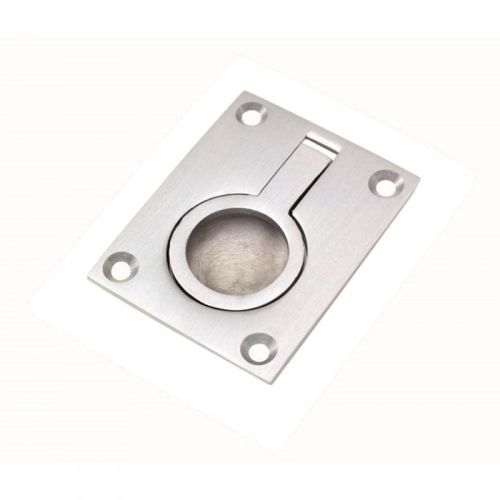 Flush Ring Pull (38mm x 50mm OR 49mm x 63mm), Satin Chrome