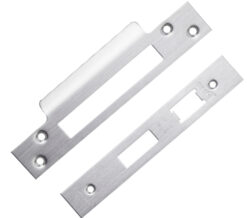 Eurospec Forend & Strike Pack For BAS/ESS/LSS/OSS 3 Lever Architectural Sash Locks, Satin Stainless Steel